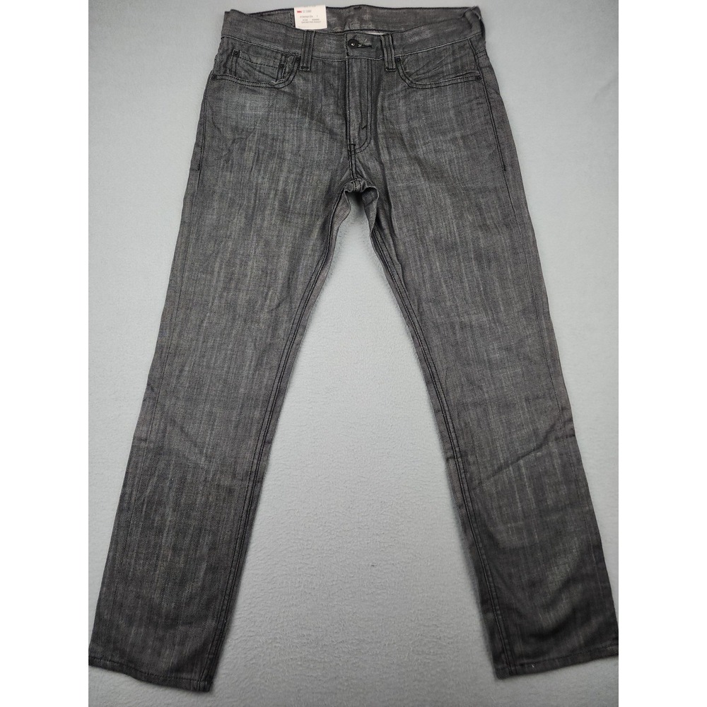Levi's 511 Skinny Jeans Mens 33x30 Gray Charcoal Wash Cotton Denim Pants NWT
